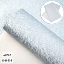 Silver Blue Pearl Lychee Solid FAUX LEATHER SHEET 8.75" x 12" 1089505 Shimmery