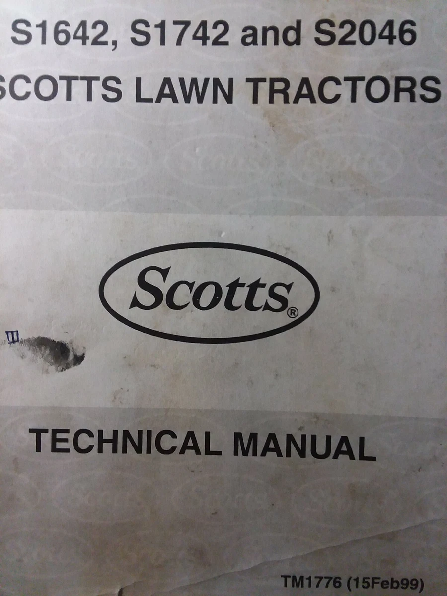 Scotts S1642 S1742 S2046 Lawn Garden Tractor Repair Shop Service