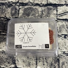 Stampin' Up SIMPLE SNOWFLAKE Unmounted Rubber Stamp Set of 1 Stamp
