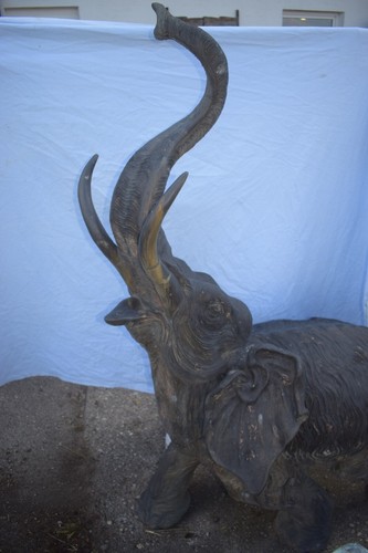 Sehr großer Elefant, massive Bronze, schöne Antikpatina, 182cm - Bild 6 von 8