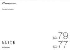 Pioneer SC-79 Receiver Owners Manual