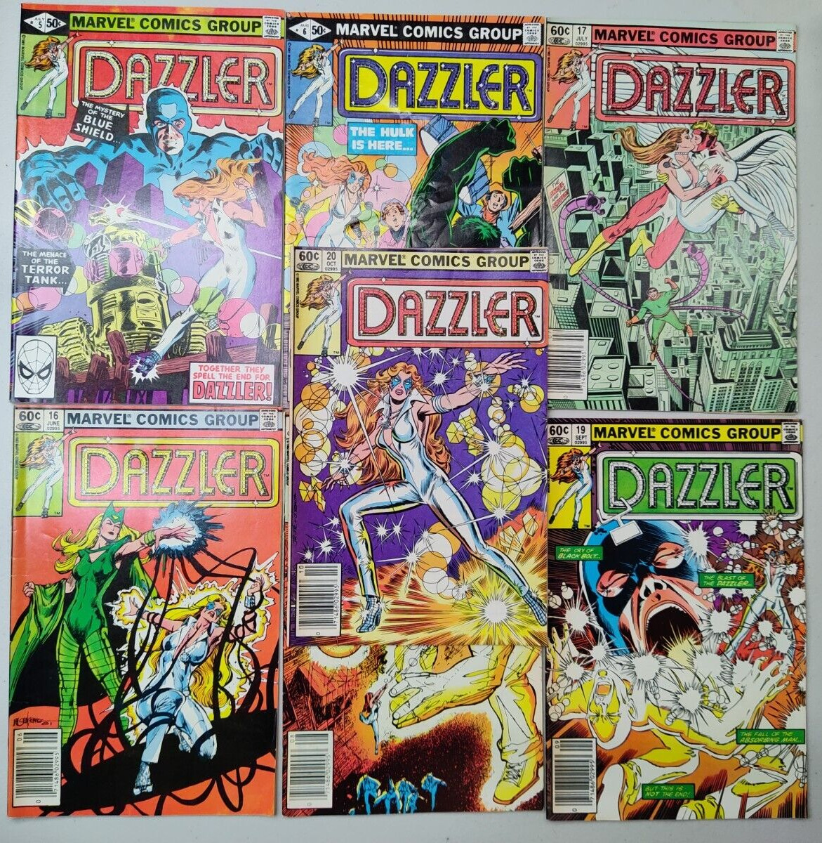 Dazzler #5,6,16-20 Marvel 1981/82 Comic Books
