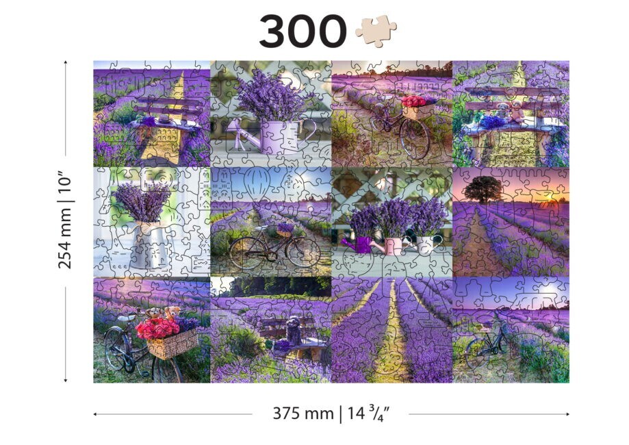 Lavender France 300 Piece Wood Jigsaw Puzzle Wooden City New | eBay
