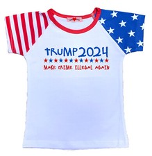 Donald Trump Funny Toddler Tee Shirt Trump 2024 Make Crime Illegal again