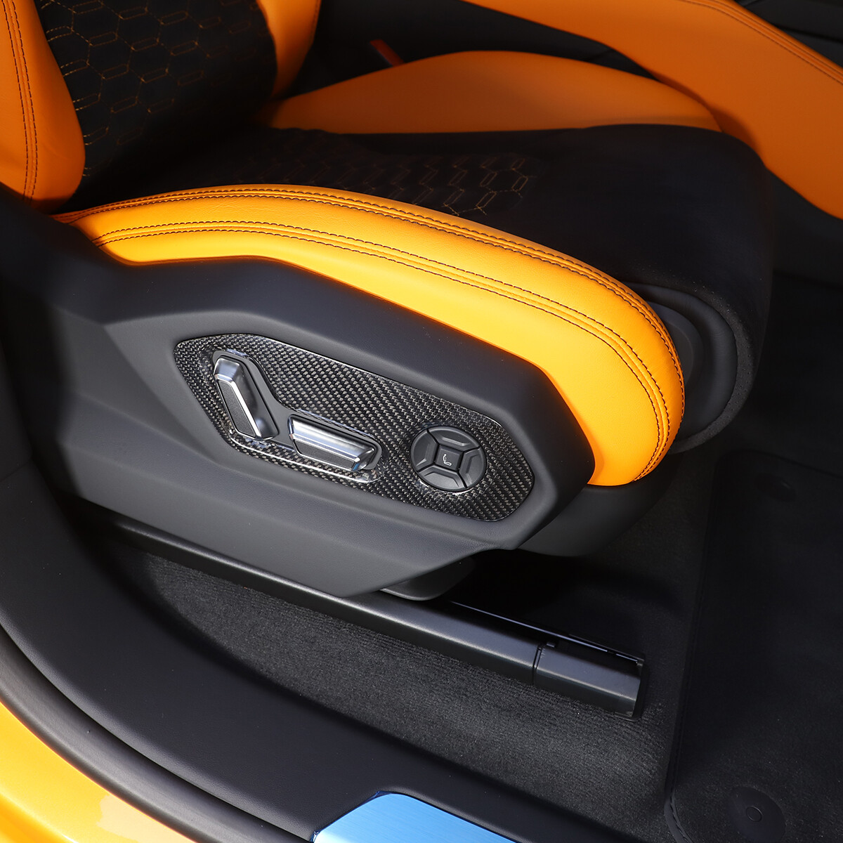 Carbon Fiber Car Seat Adjust Handle Switch Panel Fit for LAMBORGHINI URUS 2018+