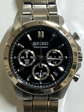SEIKO SPIRIT SBTR013 Black Silver Seiko Collection Men's Watch in Box New