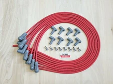 42" MSD 8.5mm Universal Unassembled 90 Degree Spark Plug Boots RED DIY v8 HEI