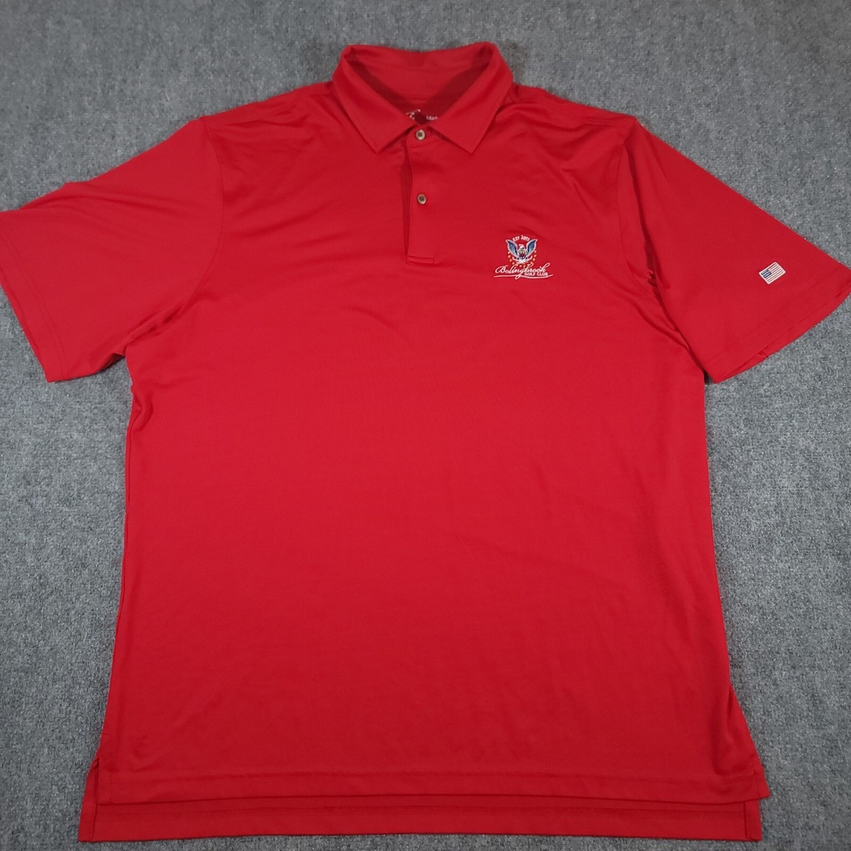 FG Tech Polo Shirt Mens 2XL Red Fairway Greene Golf Eagle Made In USA