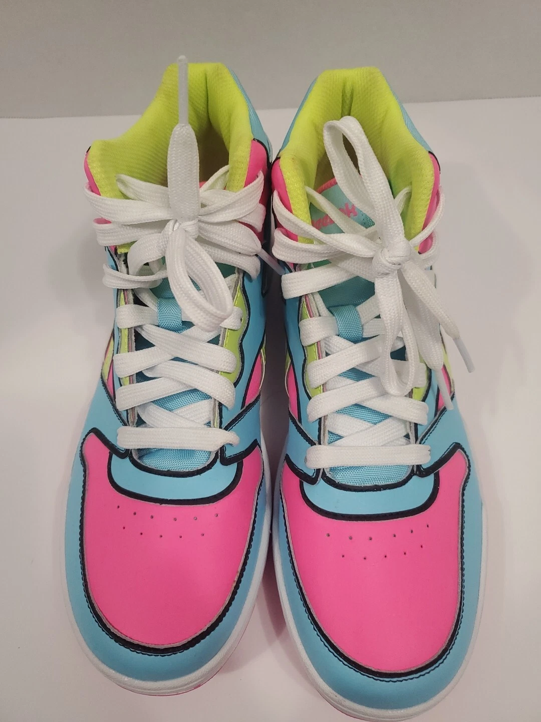 REEBOK COURT BB4500 SNEAKERS STRINGATE ADOLESCENTE GIOVANE RAGAZZA BLU ROSA VERDE TAGLIA 7