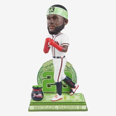 Michael Harris Ⅱ & Cash Bobblehead Michael Harris II Atlanta Braves Money Mike Bobblehead MLB