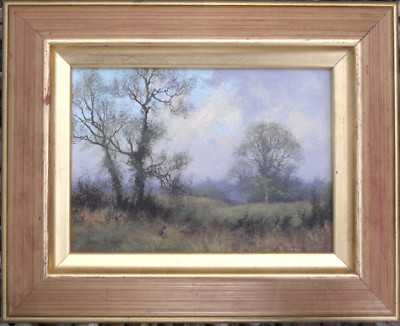James Wright - Original Oil Painting - Landscape with Trees.