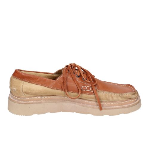 Chaussures homme MOMA 9 (EU 42) baskets cuir marron beige daim EX688-42 - Photo 3 sur 5