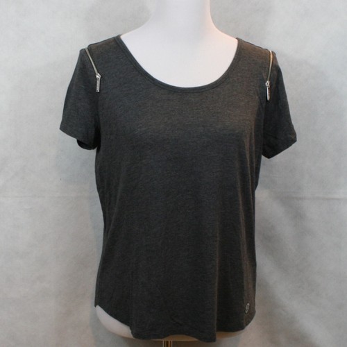 Michael Kors Gray Cotton/Modal Blend Blouse w/ Optional Cold Shoulder SZ M EUC - 第 1/11 張圖片