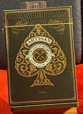 Artisan Black Deck Playing Cards Poker Size Theory 11 USPCC Limited Edition New!