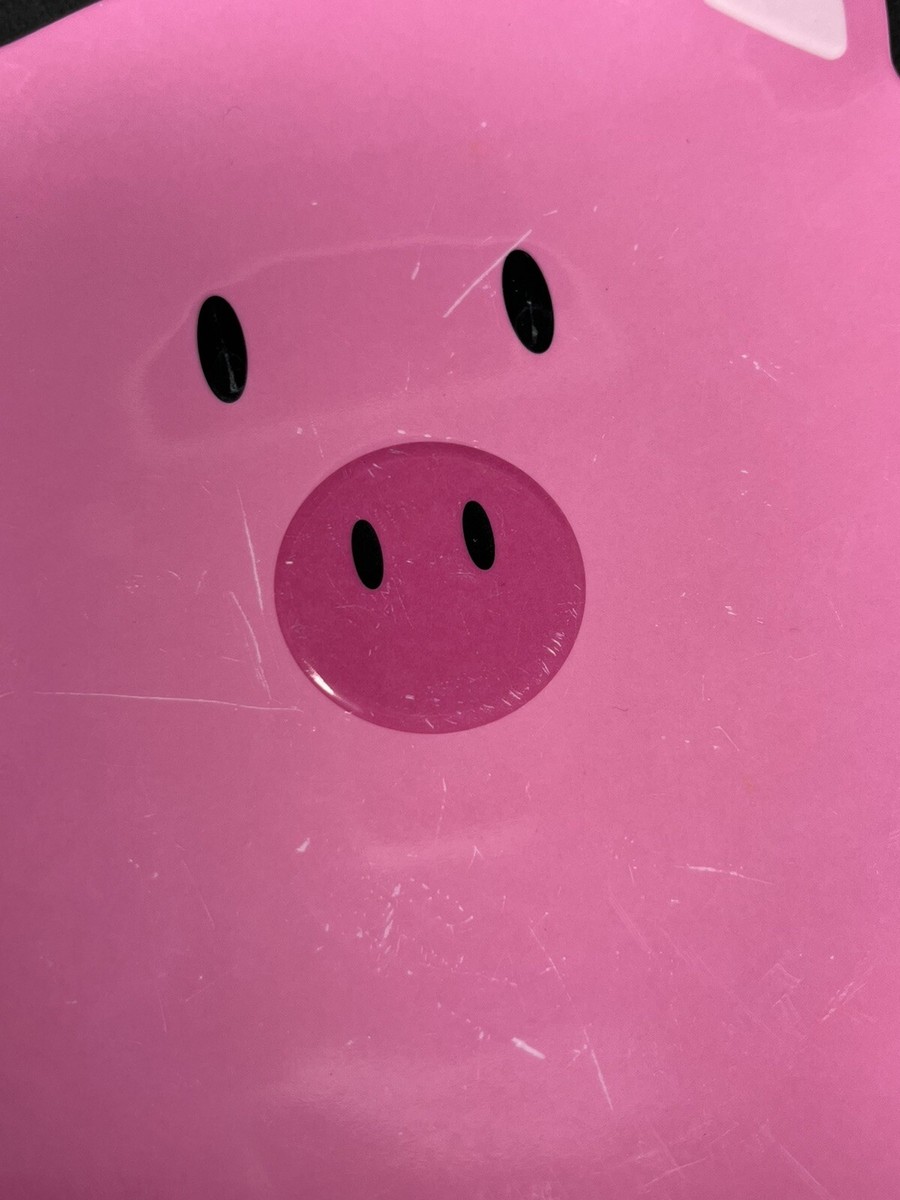 廃盤　新品　 Small Parker Pig ブタ　ぶた Parker Pig Melamine Plate Bump-i-doodle Plastic Pink 8