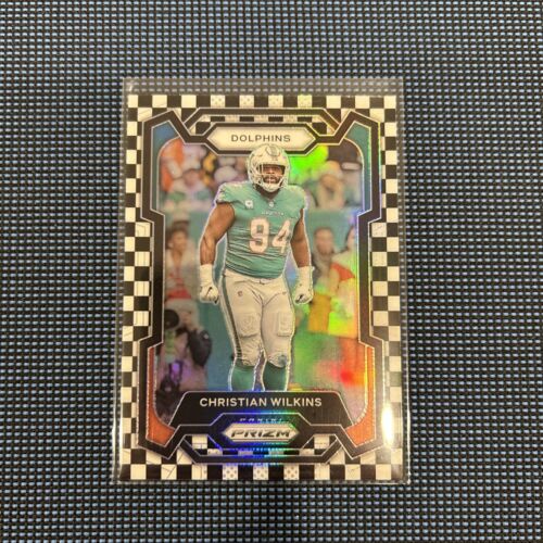 2023 Prizm Football Black & White Checkerboard Prizm #182 Christian Wilkins SSP - Picture 1 of 2