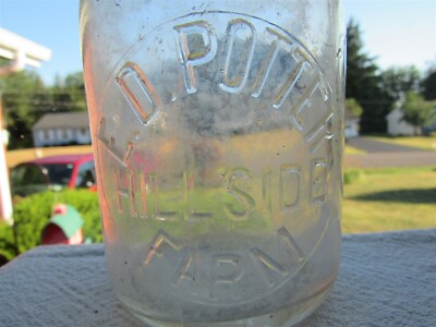 TREQ Milk Bottle E D Potter Hillside Farm Dairy Herkimer NY 1924