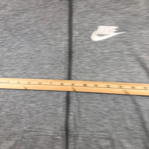 nike hoodie sweater kids youth XL gray full zip side logo stitched swoosh - Picture 2 of 14