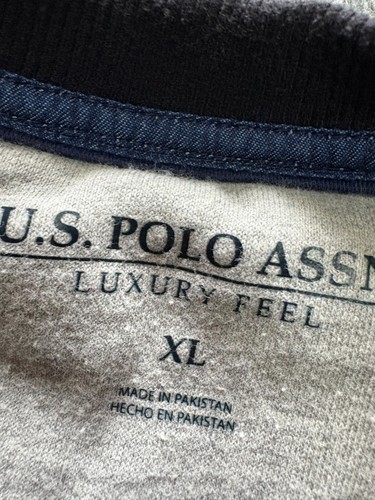 U.S. POLO ASSN. Sweat Shirt Mens XL Black Pull Over Sweater - Picture 4 of 5
