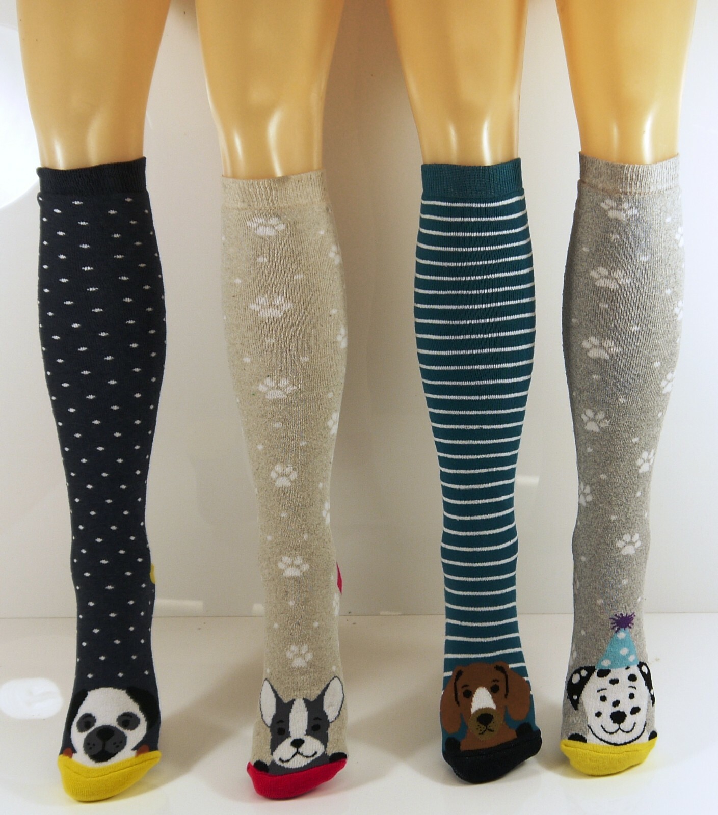 Ladies Welly Socks 4 Pairs Cotton Rich 