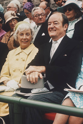 Hubert Humphrey besucht Investitur von Prince of Wales 1969 4x6 FOTO