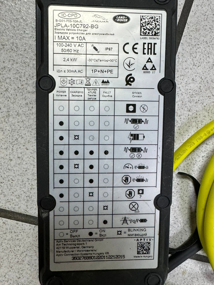 ORIGINAL JAGUAR LANDROVER RANGROVER Ladekabel DELPHI  für 230V Steckdose E-Autos - Bild 3 von 4