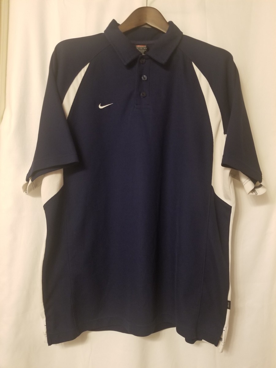 NWOT Nike Team Dri-Fit Sideline Men's Size Polo Shirt Navy