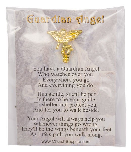 Angel On My Shoulder Guardian Angel Pins in Bulk 24 Angel Lapel Pins