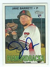 Autographed Jake Barrett Arizona Diamondbacks 2016 Topps Heritage Card #636