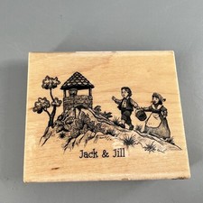 Stampabilities- Wood Mounted Rubber Stamp - Jack  Jill - KR1042 Rhymes