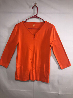 Anne Klein Sport Woman's Long Sleeve Active Wear Top Size Large