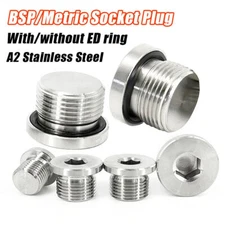 G1/8"-G2" M8-M48 BSP Hydraulic Socket Plug A2 Stainless Countersunk Head Plug
