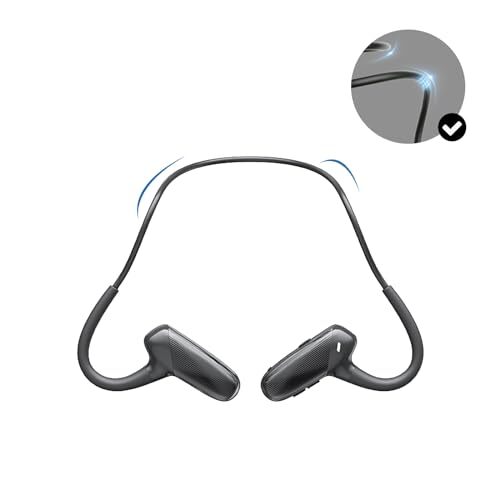 Open Ear Headphones, Bluetooth 5.3 Wireless Air Conduction Headphones Black-image