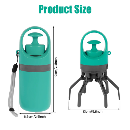 Dog Pooper Scooper Portable Claw Poop Scooper with Built-In Poop Bag Dispenser L - Picture 3 of 12