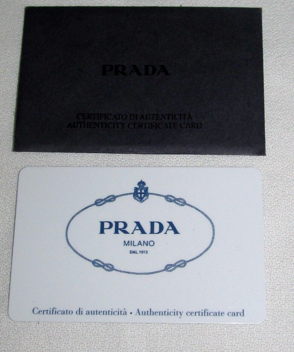 PRADA Saffiano Metal Bar Card Holder Cammeo 1215807