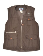 Les Copains Womens Utility Gilet It 42 Medium Grey Cotton Bg69