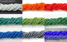 Wholesale 200Pcs Faceted Rondelle Top Quality Czech Crystal Opaque Spacer Beads
