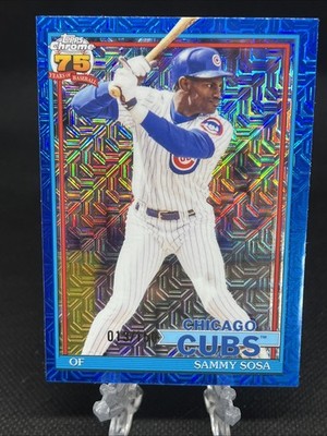 2026 Topps Series 1 Sammy Sosa #91C-88 Blue Mojo Refractor /150 Cubs Color Match