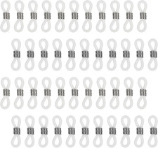 80 Pcs anti Slip Rubber Connector Glasses Chain Rubber Loops Eyeglass Chain Ends