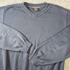 Paul Shark Yachting Watershed Jumper Sz L Blue Cotton Pullover Sweater Italy