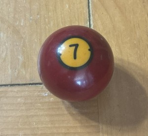 VTG Brunswick Centennial Bakelite #7 Maroon Pool Billiard Ball Replacement 2 1/4