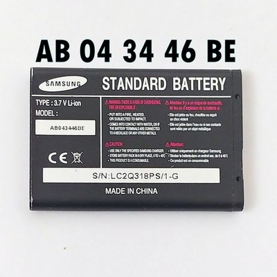 SAMSUNG AB043446BE FOR B2100,E210,E250,E380,E900,E1080,A157,A237,F250,X200,X300.