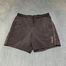 Vuori Kore Shorts Mens Black Logo Athletic Training Lined 7.5 Inseam Workout