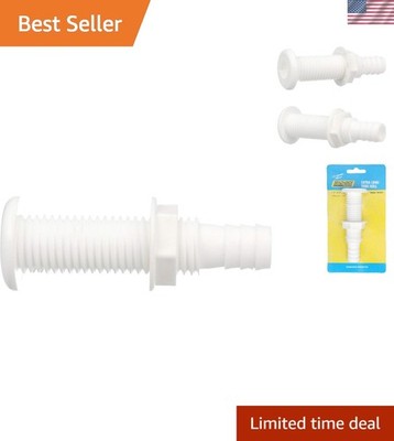Polypropylene Extra Long Thru-Hull Connector - Secure Boat Plumbing Solution