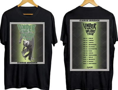 Chris Brown 'Under the Influence' TOUR DATES 2023 World Tour, tshirt