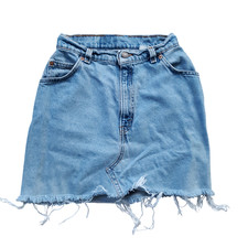 Vintage Distressed Cut Off Levi's Orange Tab Jean Mini Skirt W24