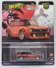 Hot Wheels Premium '73 Honda Civic Custom Car Culture 1:64 Japan Historics Toy