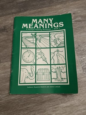 Many Meanings Book 3 Multiple Meaning Vocabulary Workbook Dedrick Lattyak 1984