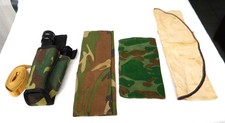 Lot of 5 Camping and Hunting Belt Hang Pouches ~ Belt, Flashlight, Clips, Water