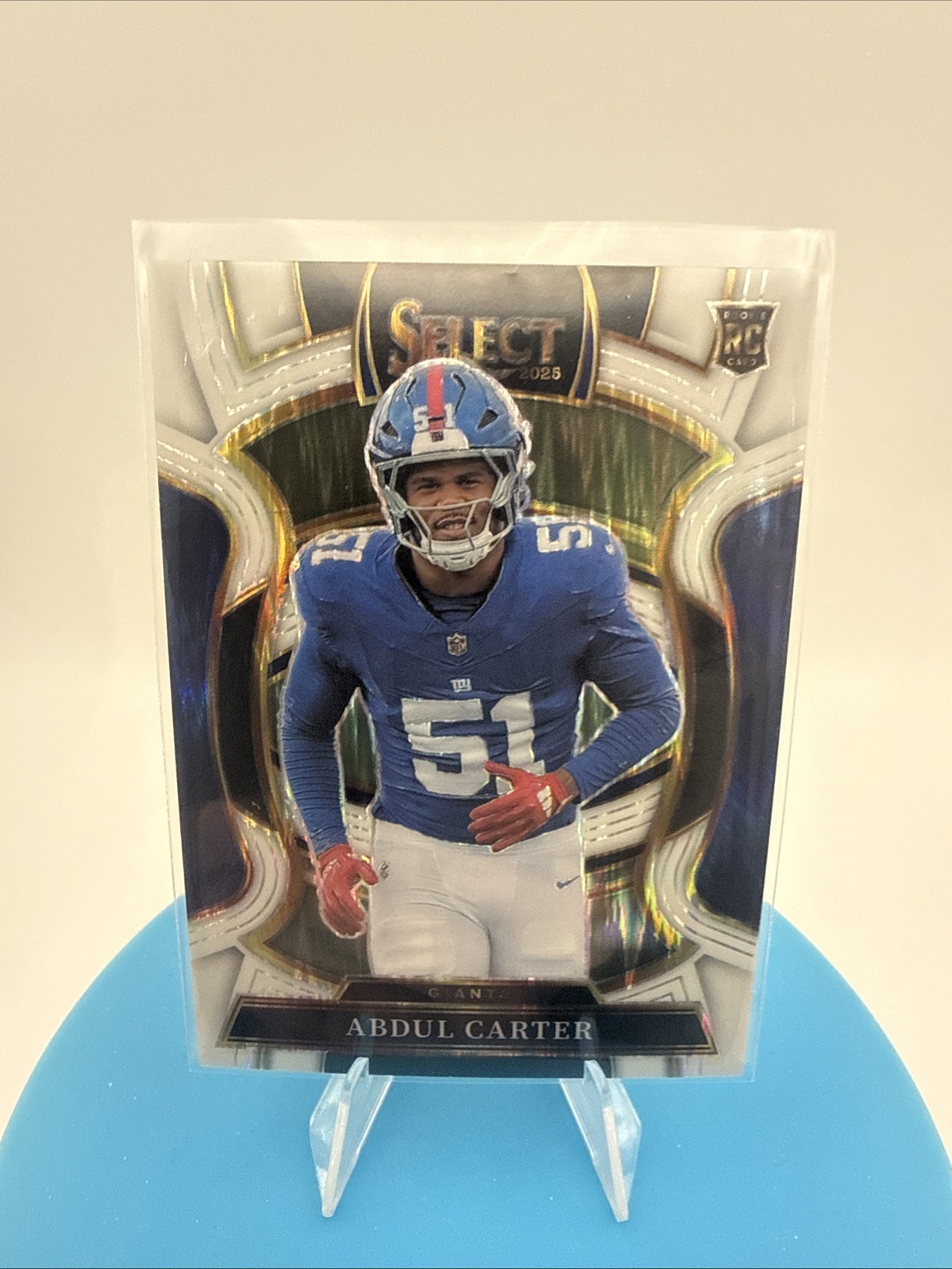 2025 Panini Select Abdul Carter #95 White Shock Prizm 1/799 Giants